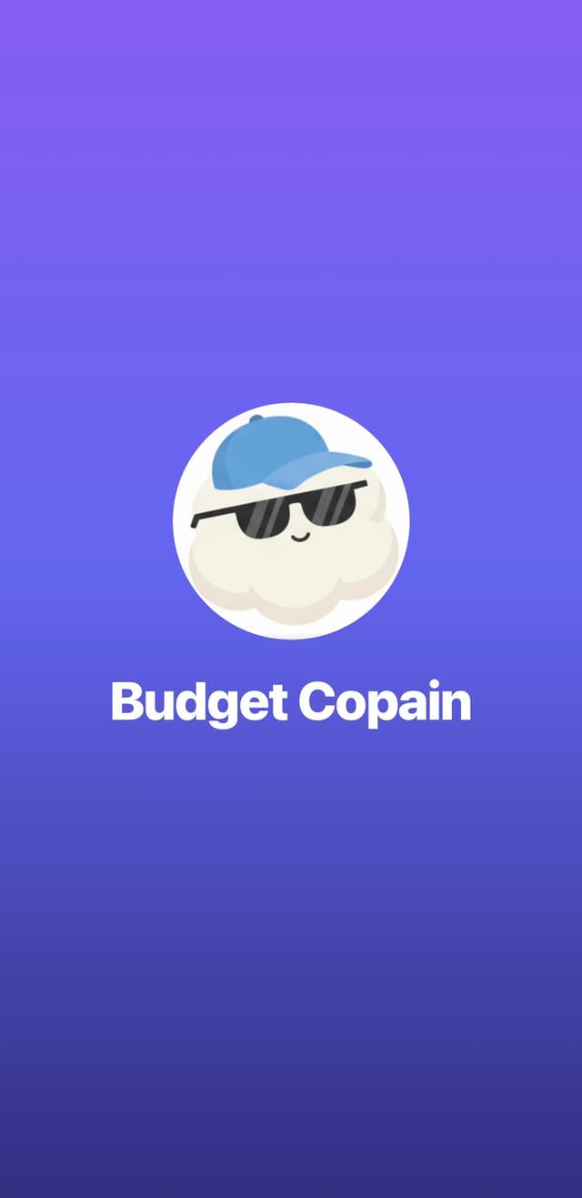 Budget Copain — Écran principal de l'app